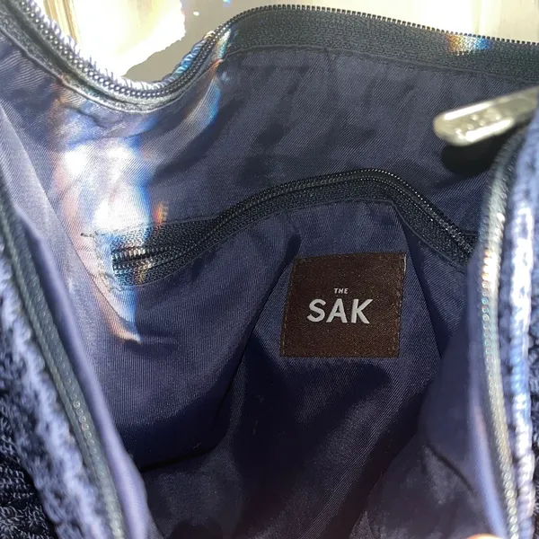 The Sak Dark Blue Crochet Shoulder Bag - Image 3