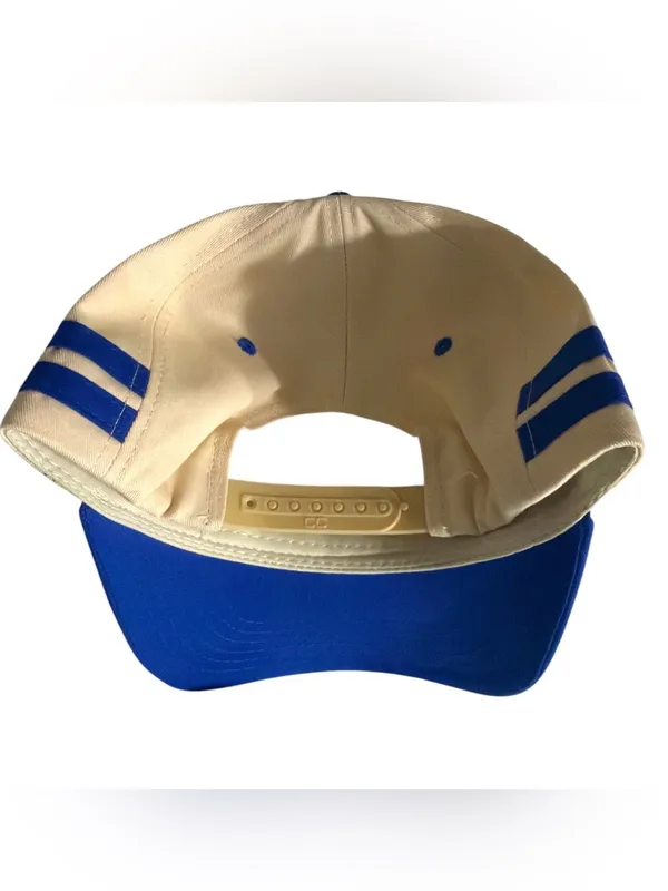NWOT C.C. Booked & Busy Two-Tone Baseball Cap - Cream & Blue - Image 4