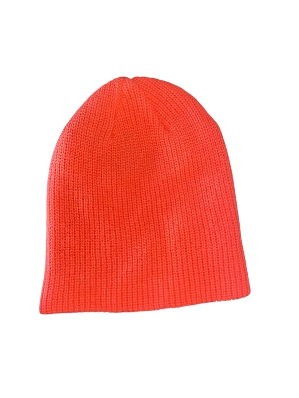 Burton Neon coral Knit Beanie Hat One Size Winter Ski Snowboard Ribbed - Image 4
