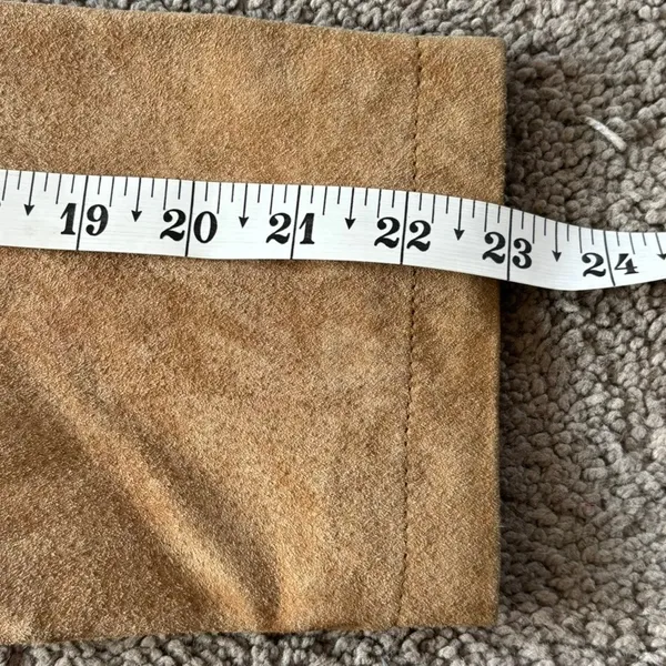 Vintage Moda International Genuine Leather Suede Jacket Sz M‎ Tan Classic y2k - Image 5