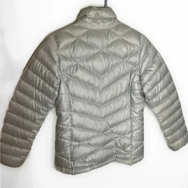 The North Face Silver Gray Down Puffer Coat Winter Jacket Small - Image 2