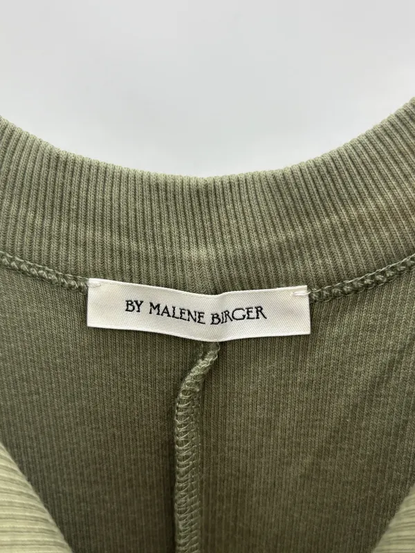 By Malene Birger Lio Ribbed Midi Dress Green Size XS - Image 6