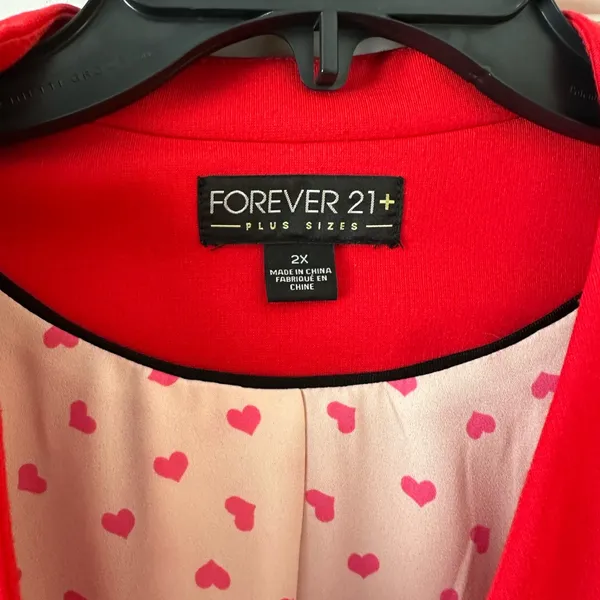 Forever 21 Vibrant Red Women's Blazer - Image 2