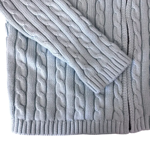 EUC L.L. Bean 100% Cotton Mint Fisherman Sweater Women's XL - Image 3