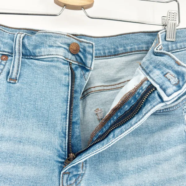 Madewell Womens High Rise Distressed Denim‎ Cutoff Jean Shorts Size 32 Blue - Image 4