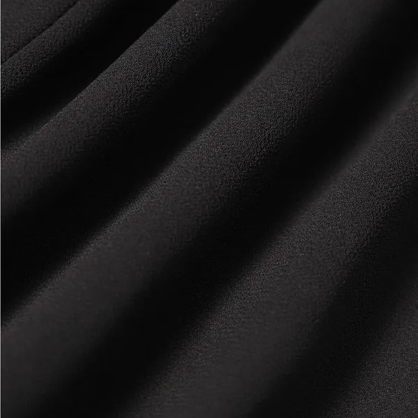 RIHOAS The Black Stand Collar Sheer Slit Mini Dress - Image 6