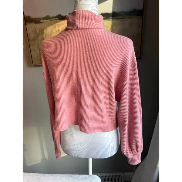 Hollister Ribbed Turtleneck Cropped Sweater Womens XS - Image 2