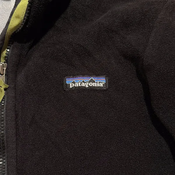 Patagonia Fleece Jacket Black Small Full Zip Vintage Gorpcore Outdoor Hiking Y2K - Image 5