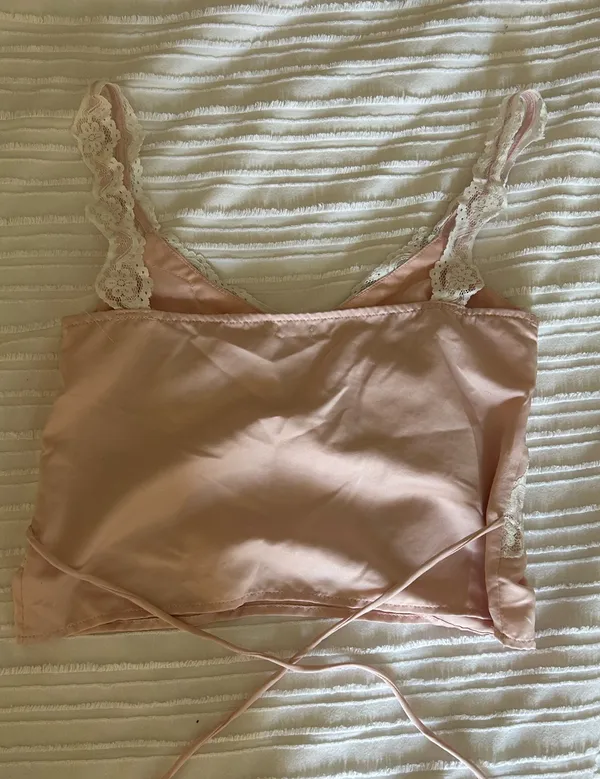 Princess Polly Pink Lace Tank - Image 3