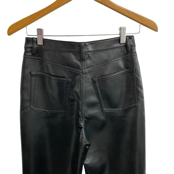 Aritzia The Melina Pant Vegan Leather In Black Size US 4 - Image 10