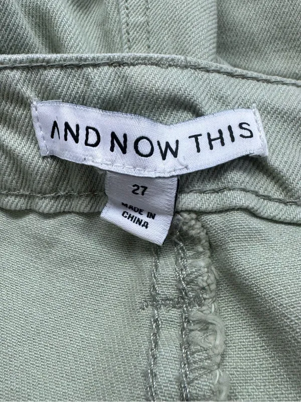And Now This High Rise Throwback Flare Sage Green Jeans Women’s 27 - Image 3