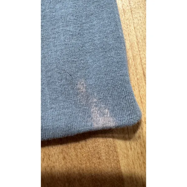 Free People Mock Neck Ribbed Long Sleeve‎ Top Blue Grey Womens Large - Image 7