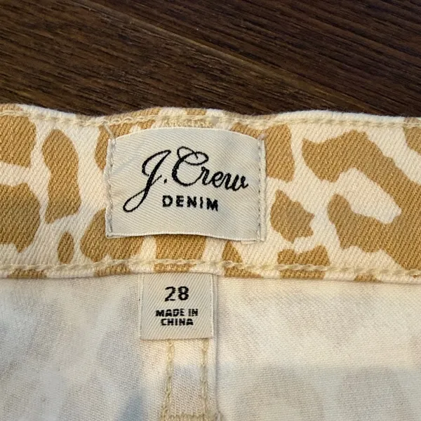 J. Crew 10” High Rise Toothpick Jean Safari Print 28” C1-021 - Image 3