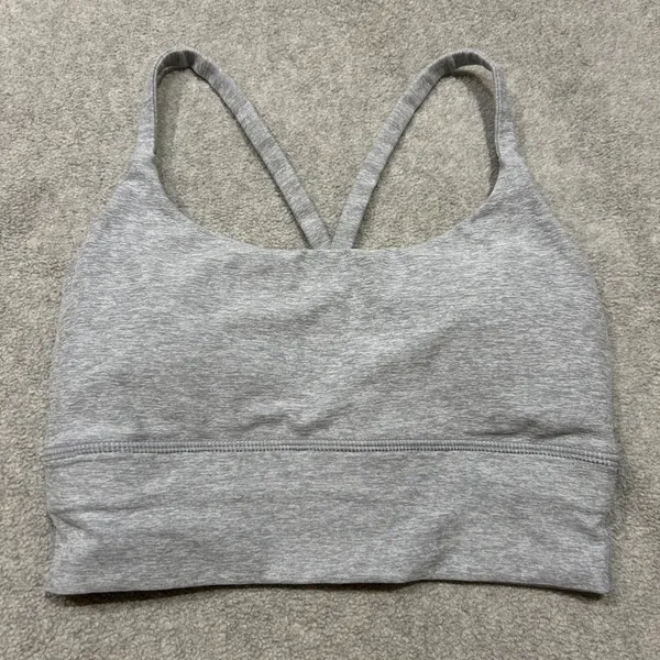 Vuori Long Line Elevation Bra Approximately Size XS Light Heather Grey - Image 2