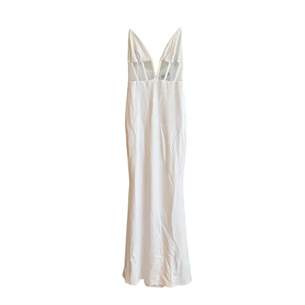 Nookie Sade Mesh Gown White Size Medium $319 Retail - Image 8