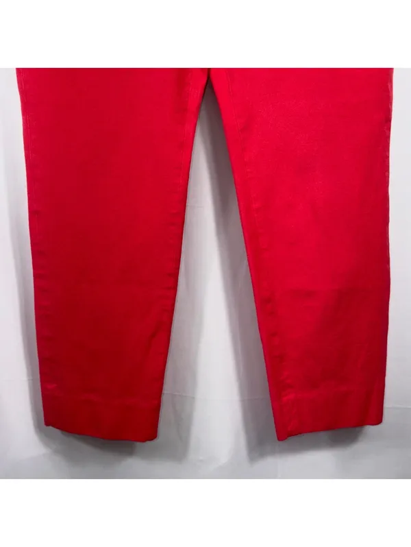 Banana Republic Sloan Fit Red Crop Pants Size 10 - Image 3