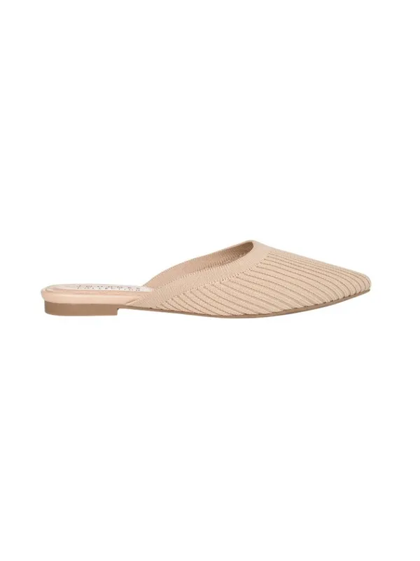 NWT Journee Collection Womens Knit Slip-On Aniee Mules ANIEE Beige Brown 7M - Image 2