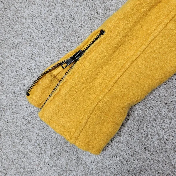 Tahari Womens Moto Jacket Small Yellow Wool Blend Boucle Zip Up Pockets - Image 11