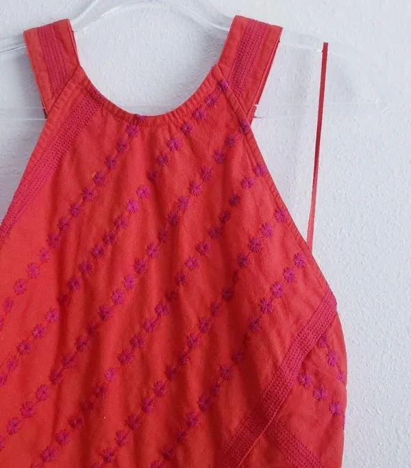 Free People Juni Embroidered Mini Crisscross Dress New Without Tags - Image 3