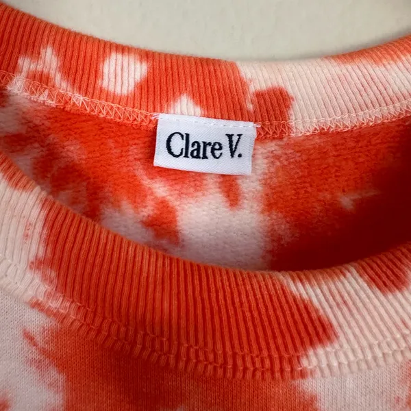 NWOT Clare V Tie Dye Puff Sleeve Sweatshirt - Image 5