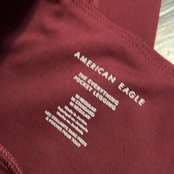 American Eagle The Everything Pocket Legging Burgundy High Waisted Womens Medium - Image 5