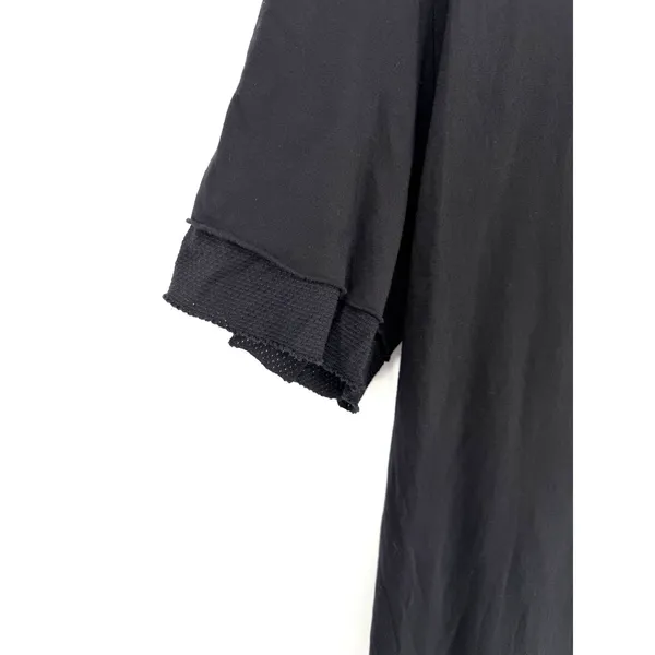Lost & Found Ria Dunn T-Shirt Dress M Black Asymmetrical Raw Edge Made In Italy - Image 5