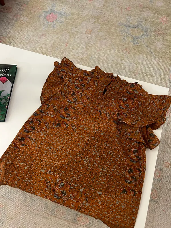 Elan Burnt Orange Ruffle Tank - Image 5