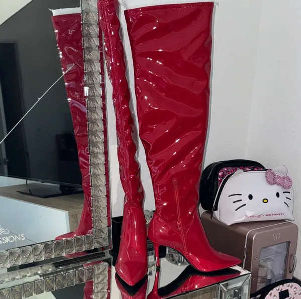 Jessica Simpson patent leather boots - Image 9