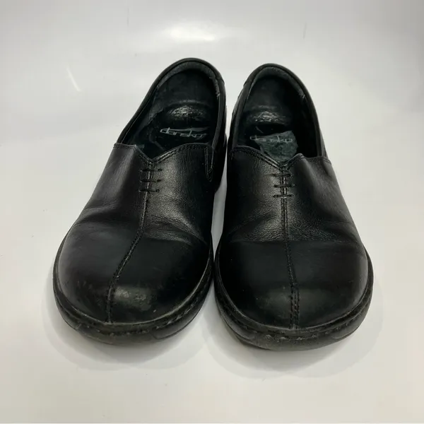 Dansko Abigail slip on loafer black‎ leather women’s size 36 - Image 3
