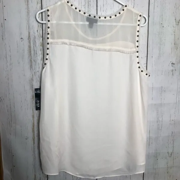 a.n.a Womens White Sleeveless Top - Image 3