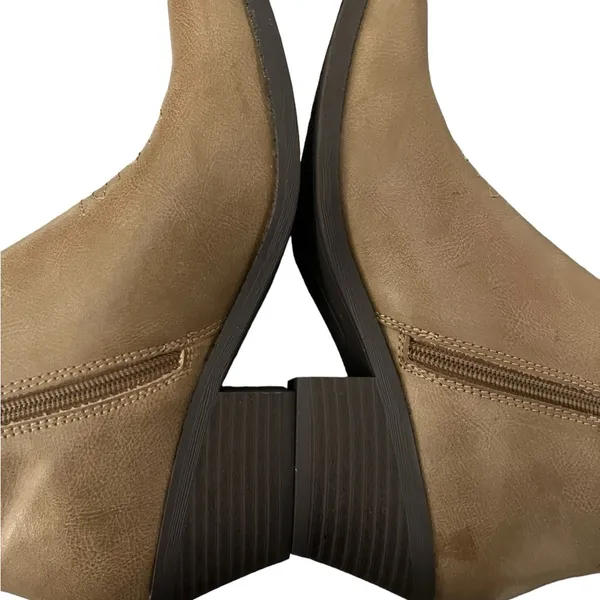 Frye & Co. JUDE Western Style Side Zip Ankle Boots Beige Taupe Sz 8.5M - Image 8