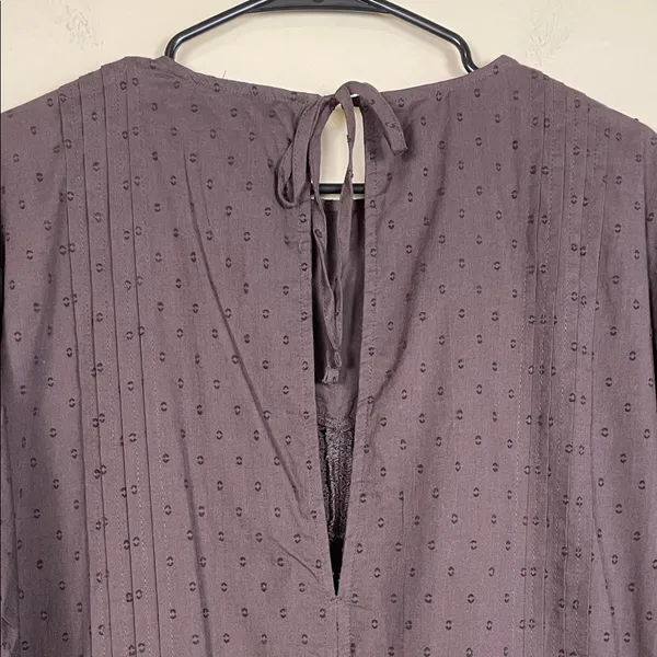 NWT Abercrombie & Fitch Women’s Swiss Dot Embroidered Brown Mini Dress Romper - Image 10