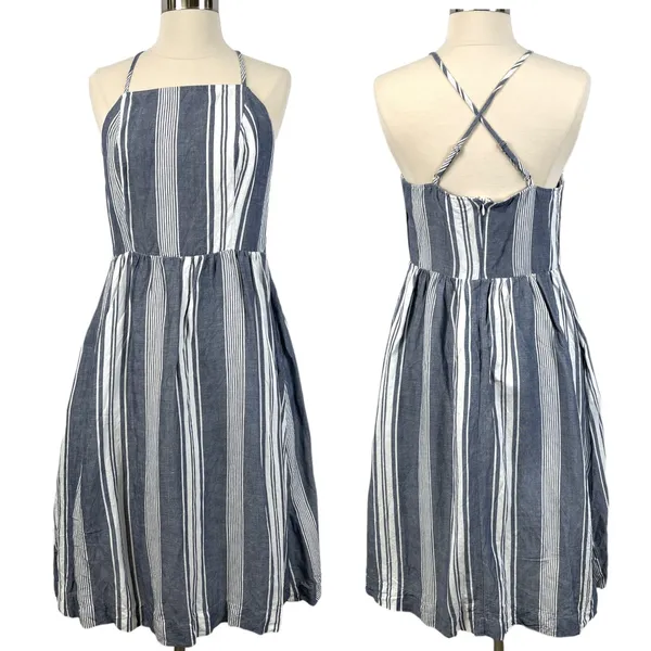 Abercrombie & Fitch Sundress Womens Medium‎ Square Neck Summer Beach Coastal - Image 2