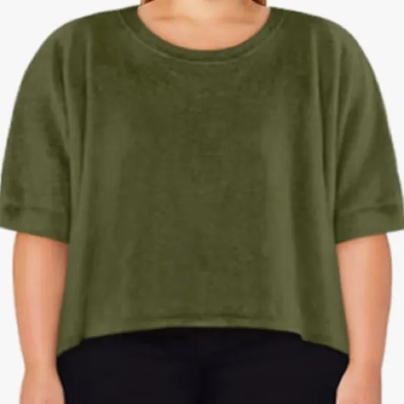 Olive Green Classic Women's oversized Top large - Image 3