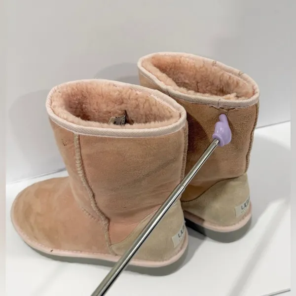 UGG Australia Classic Short Boot Pink Shearling Suede Women’s 8 - Image 6