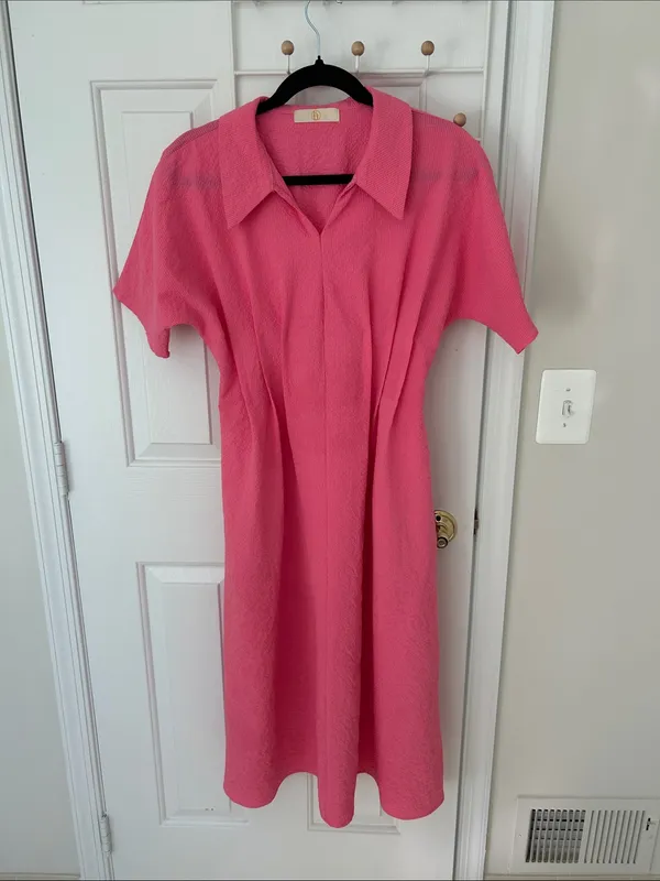 Cool fabric pink dress. S - Image 3