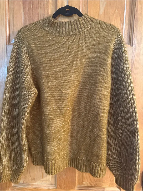 Loft outlet mustard brown mock neck sweater size xlarge . - Image 6