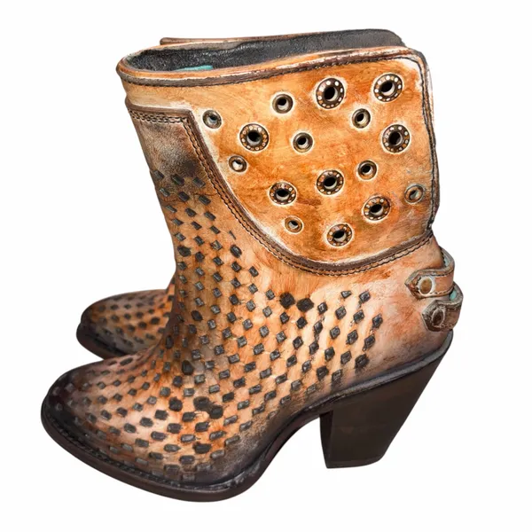 Corral NEW With Tag Vintage Hand Finished Leather Cowboy Western Boots Shoes 6 - Image 4