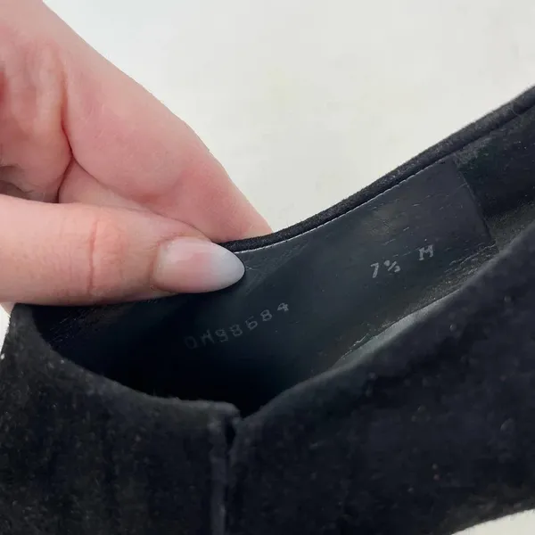 Stuart Weitzman Black‎ Suede Pointed Toe Stiletto Heel Ankle Bootie Size 7.5 - Image 8