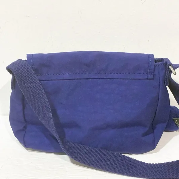 KIPLING Sabian Crossbody Mini Shoulder Bag Blue Monkey Keychain - Image 4