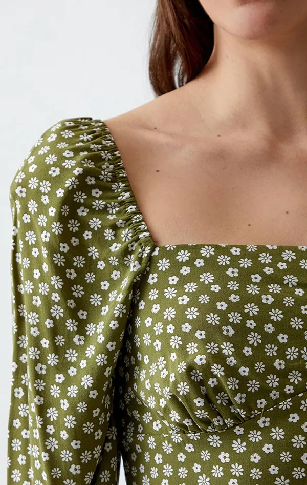 Long Puff Sleeve Bodice Top - Image 2
