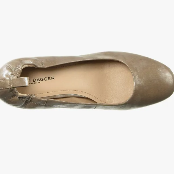 Brooklyn Champagne Lott block heel Pump sz 7.5 - Image 9