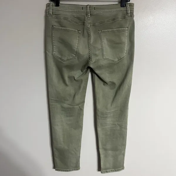 Free People Jeans Womens 28 Green Ankle Stretch Denim‎ High Rise Tapper Pants - Image 13