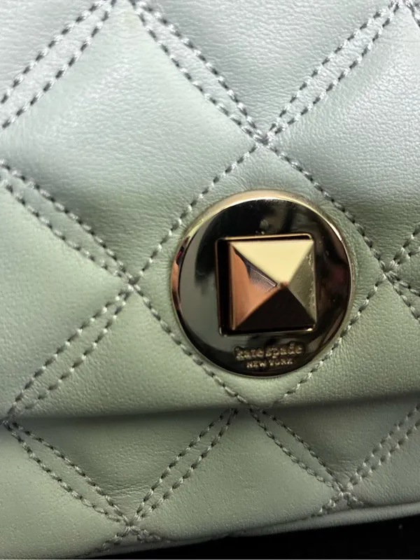 Kate Spade New York Natalia Smooth Quilted Crossbody Bag Crystal Blue - Image 3