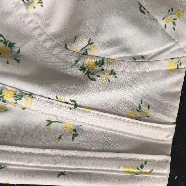 Floral Corset Top‎ Cream Small Yellow - Image 11
