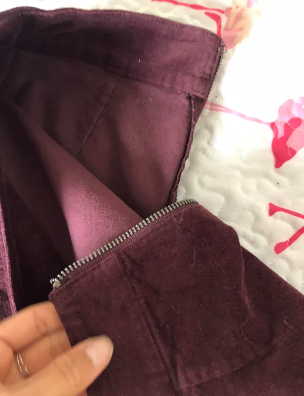 Forever 21 Velvet Deep Purple Mini Skirt - Image 4