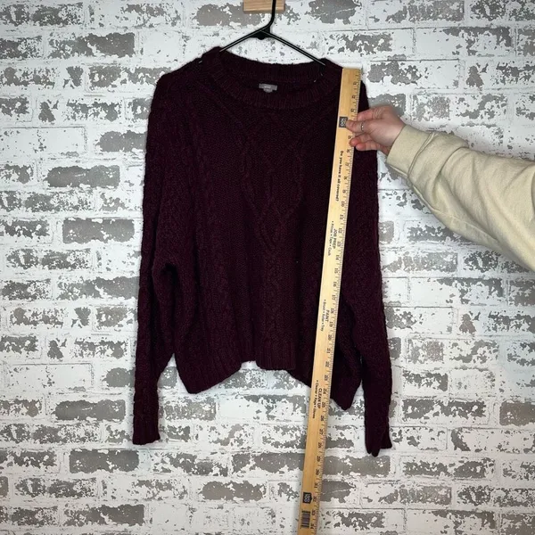 Aerie | women purple cropped knitted sweater - Image 5