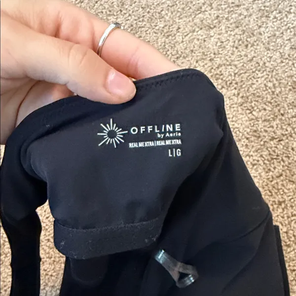Aerie Black Crop Top Size Large - Image 6