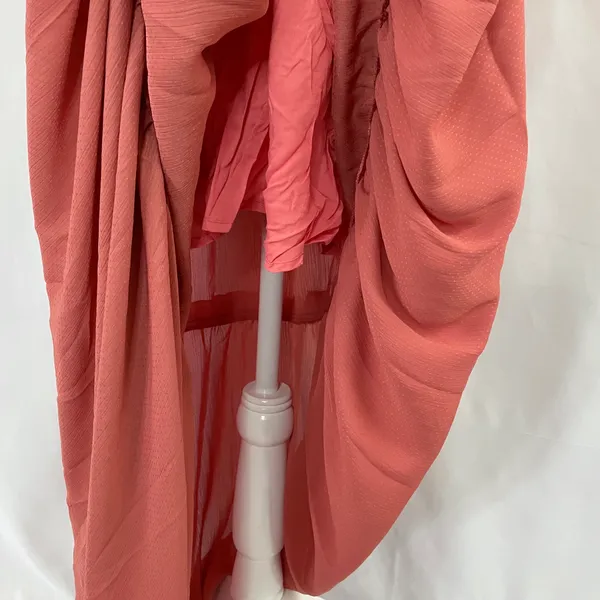 New One One Six Open Back High Neck Sleeveless Tiered Maxi Dress Clay Size Large - Image 8