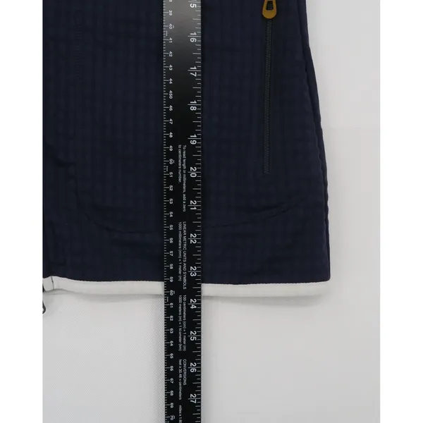 Nike Golf Navy Blue Waffle Knit Full Zip Vest Womens Small White Trim‎ - Image 12